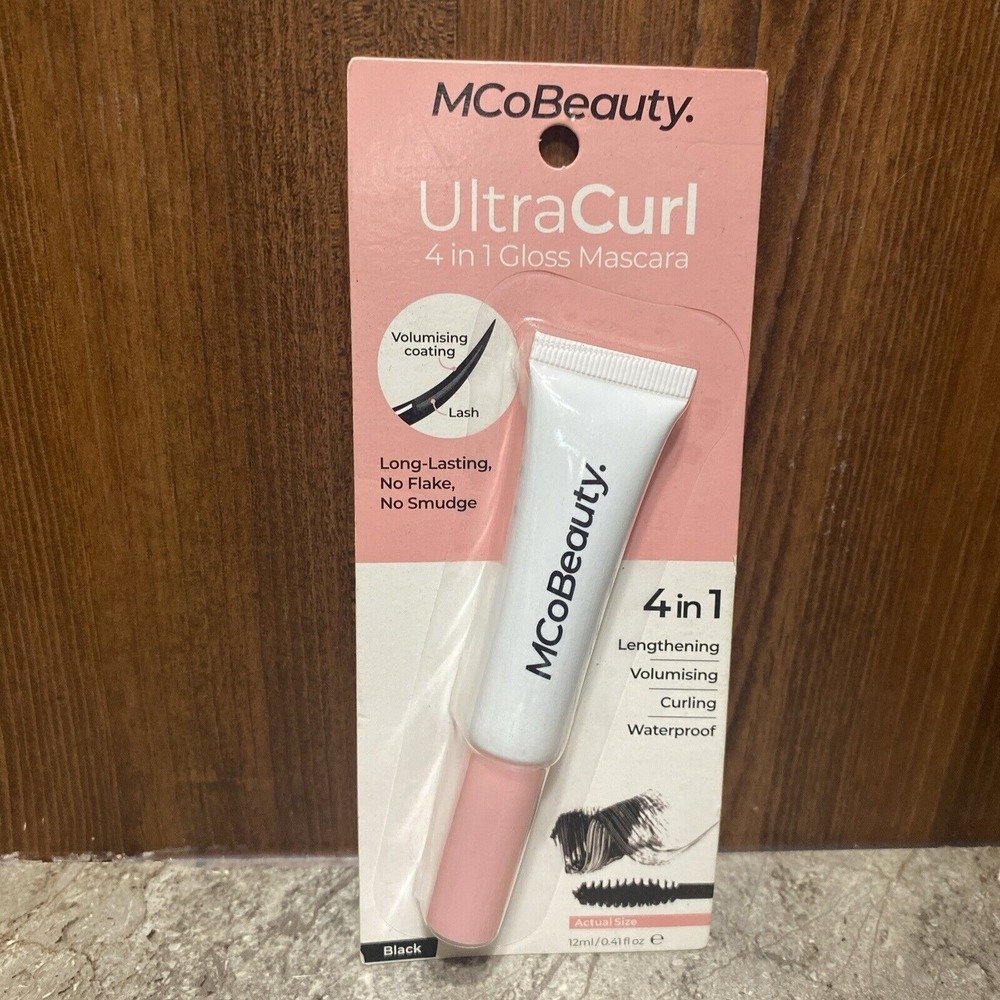 MCo Beauty Ultra Curl‎ 4 in 1 Mascara- Black, New In Plastic Sealed